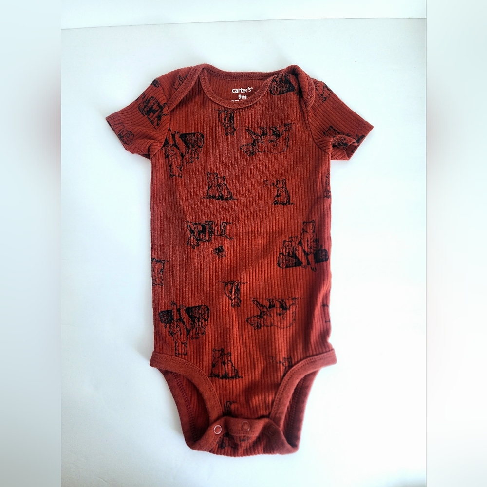 Carters 9m outfit / set. Ribbed bear print gender neutral - Picture 2 of 5